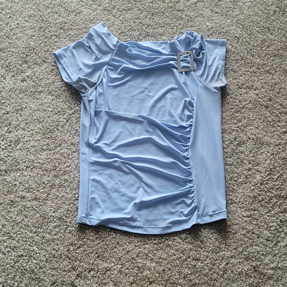 Sky blue dressy top